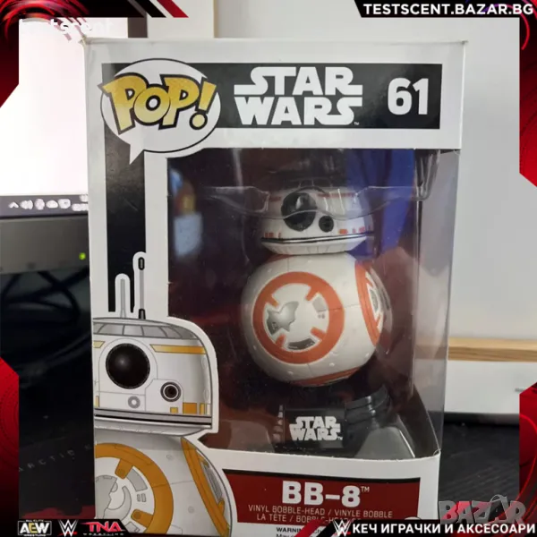 Фигурка Funko Pop! Star Wars The Force Awakens BB-8 #61 Vinyl Bobble Head Дройд Междузвездни Войни, снимка 1