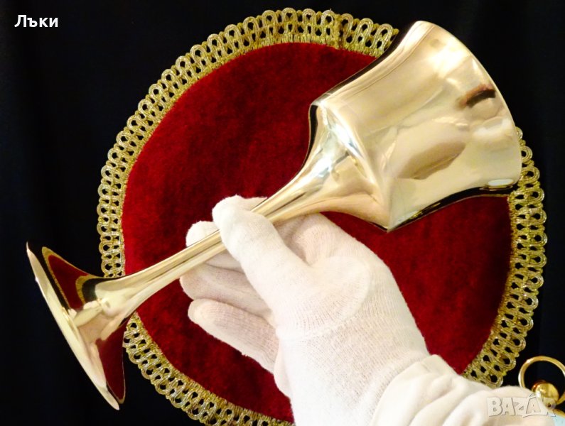 Бронзова чаша за вино 21 см.,460 гр. , снимка 1