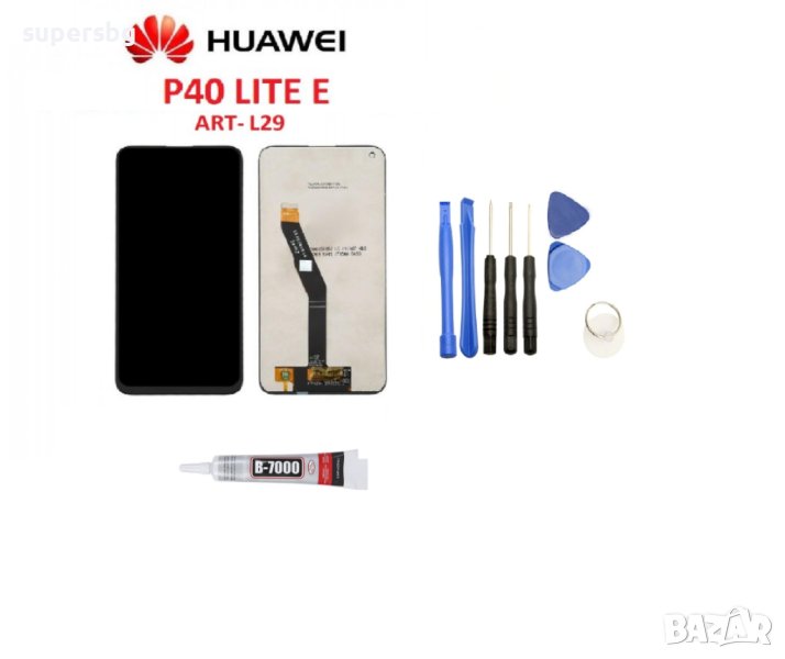 Нов LCD Дисплей за Huawei P40 Lite E ART-L29 Y7P 2020 + тъч скрийн / Черен / Оригинал, снимка 1
