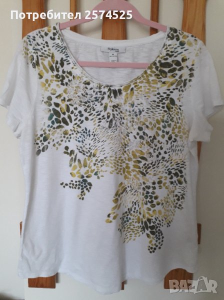 Американска памучна блуза с къс ръкав, L, снимка 1