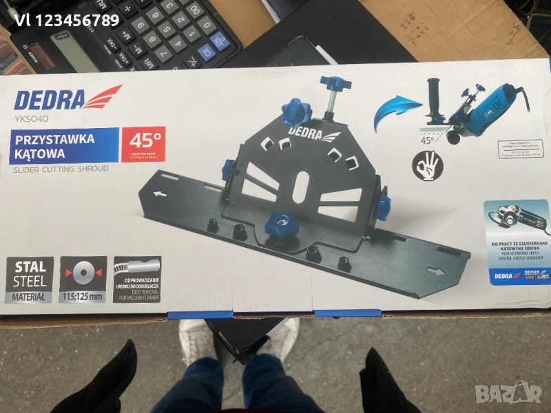 Приставка за рязане на плочки под ъгъл 45° за ъглошлайф DEDRA , снимка 1
