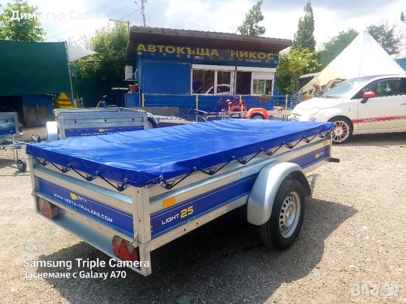 Туристическо, самосвално ремарке VESTA LIGHT 25 с плосък брезент, снимка 1