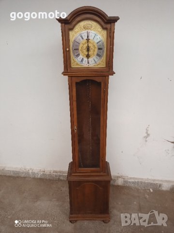 Стар паркетен часовник Tempus Fugit с махало и тежестти,Стар ретро винтидж арт старинен,Grandfather , снимка 5 - Антикварни и старинни предмети - 41904228