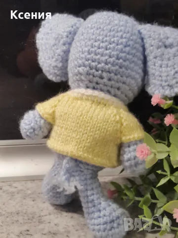 Плетена играчка Слон, Слонче, Плетени, ръчно изработени, прекрасен подарък, снимка 5 - Плюшени играчки - 48387148