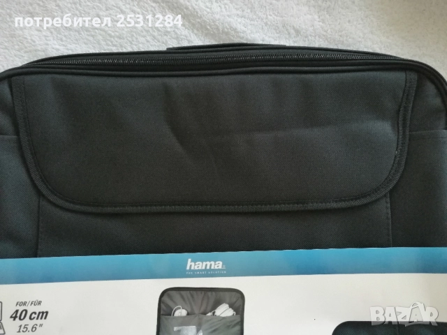 Нова чанта за лаптоп HAMA, 15.6"(40 cm), черен цвят. , снимка 4 - Части за лаптопи - 52574694