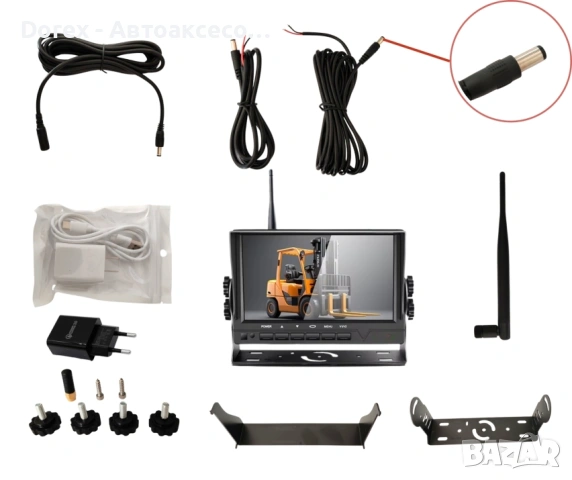 Безжична камера за мотокар със 7-инчов HD монитор, снимка 3 - Аксесоари и консумативи - 53617590
