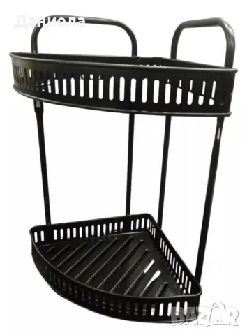 Ъглова стойка за подправки 2 нива – Органайзер за кухня, баня и спалня, без монтаж, снимка 3 - Аксесоари за кухня - 49868734