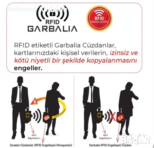 Черен портфейл с картодържател , снимка 2 - Портфейли, портмонета - 52488050