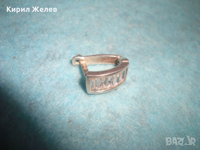 СТАРА СКЪПОЦЕННА СРЕБЪРНА ОБЕЦА СРЕБРО 925 - АНГЛИЯ с ФАСЕТ КРИСТАЛИ 25916, снимка 13 - Обеци - 35736256