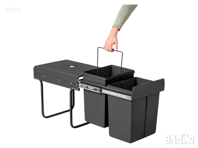 НОВИ! Вградена кофа за отпадъци кош за вграждане плавно затваряне 40 л, снимка 4 - Други стоки за дома - 51694957