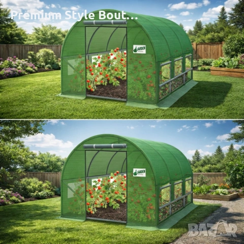 Здрава конструкция за оранжерия - поцинковани тръби и лесен монтаж, снимка 2 - Оранжерии - 53616918