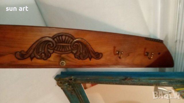 старинна закачалка с автентична българска дърворезба, снимка 12 - Антикварни и старинни предмети - 41067347