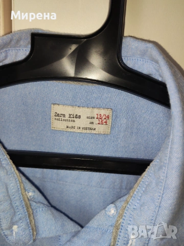 Памучна риза ZARA за 13-14 годишно момче, размер 164, снимка 2 - Детски ризи - 53314245