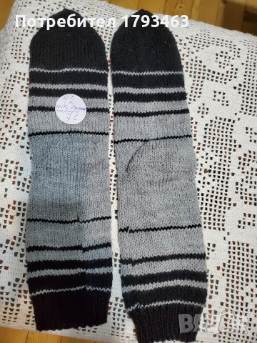 Ръчно плетени мъжки чорапи размер 42, снимка 9 - Мъжки чорапи - 50037516