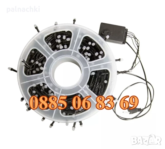 Коледни лампички 100 метра на макара, жълта светлина, водоустойчиви, снимка 6 - Декорация за дома - 52358111