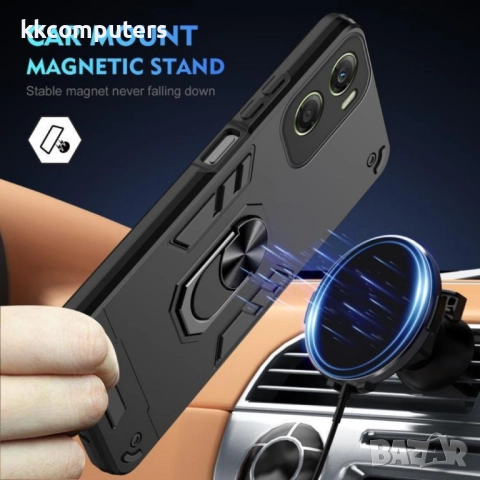 Удароустойчив калъф с метален стенд 360° за Motorola Moto G06 4G / Moto G06 Power 4G- PC + TPU, Вкл., снимка 4 - Калъфи, кейсове - 52723169