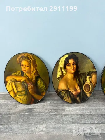 Елипсовидна картина, комплект от 4 бр., снимка 2 - Картини - 50359182