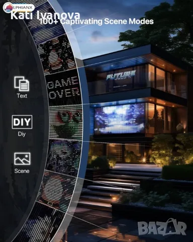  Smart LED  Светлинна  завеса лед завес за празник 540 LEDs 1.50 x 2 м  WiFi SMART светлини, Lphianx, снимка 6 - Други стоки за дома - 48338415