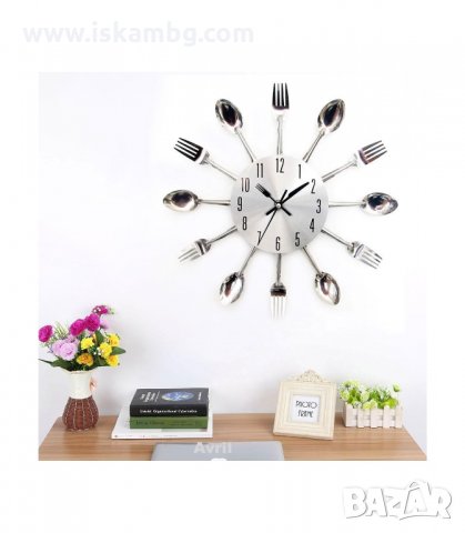 КУХНЕНСКИ ЧАСОВНИК ЗА СТЕНА С ДИЗАЙН ОТ ВИЛИЦИ И ЛЪЖИЦИ - код 3981