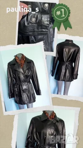 Два различни броя / Дамско двуредно яке / манто с вата, от естествена кожа , снимка 3 - Якета - 50335503