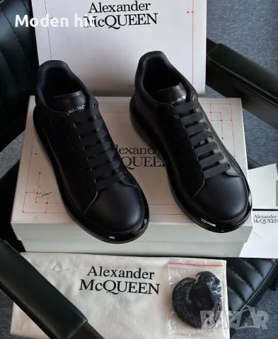 Alexander McQueen Дамски Черни Маратонки🔝Дамски Спортни Обувки Александър Макуин🔝Дамски Кецове
