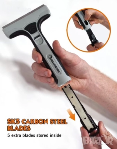 Стъргалка, Rollingdog, с 5 резервни н о ж ч е т а SK5 "Почистване на котлони", снимка 7 - Други стоки за дома - 52901400