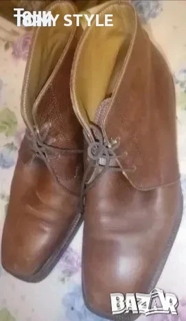 VIBRAM Оригинал Нови Мъжки Боти Изцяло от Натурална Естествена Кожа 44, снимка 4 - Мъжки боти - 53661158