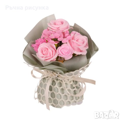 Луксозен букет от вечни цветя с декорация в подаръчна кутия с чекмедже, снимка 2 - Декорация за дома - 41946228