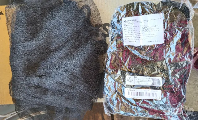 НОВ дъждобран за количка+2 броя комарници нови бял и черен, снимка 6 - Детски колички - 50055132