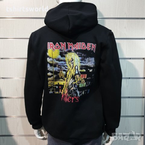 Нов мъжки суичър с дигитален печат на музикалната група IRON MAIDEN - KILLERS с ГРЪБ, снимка 6 - Суичъри - 39142157