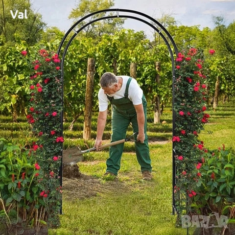 Декоративна градинска пергола тип арка – Опора за рози, лози и зеленчуци, снимка 9 - Декорация за дома - 53796631