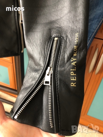 395 лв до 30.11!Replay,марково оригинално естествена кожа яке, снимка 10 - Якета - 36070060