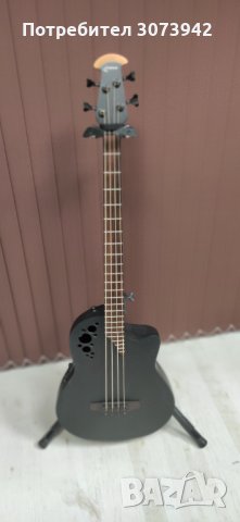 Бас китара   Ovation Elite TX Mid Depth Acoustic-Electric Bass Black, снимка 6 - Китари - 36012263