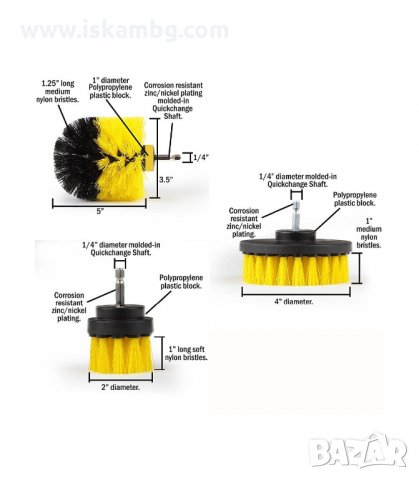 ПОЧИСТВАЩИ ЧЕТКИ ЗА ВИНТОВЕРТ, 3 БРОЯ - код 2561, снимка 6 - Винтоверти - 33931617