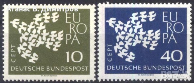 Чисти марки Европа СЕПТ 1961 от Германия, снимка 1 - Филателия - 40273436