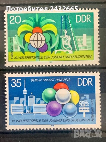 1741. Германия ( DDR ) 1979 = “ Събития. Младежки фестивал в Хавана. ”, **, MNH 