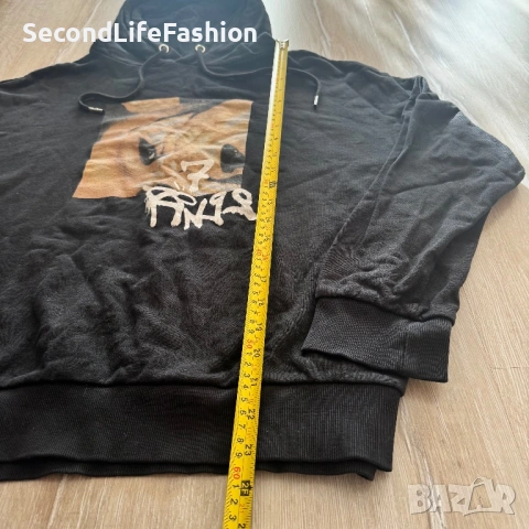 Дамски суичър с качулка овърсайзър Ariana Grande 7 Rings размер M, H&M, снимка 3 - Суичъри - 53505552