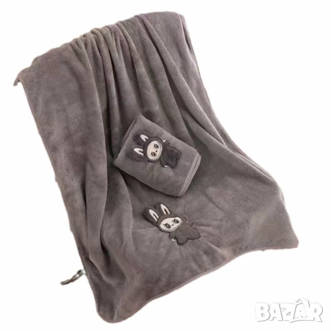 Комплект от 2 броя бродирани кърпи, меки и абсорбиращи, за баня и плаж 35×75 см. и 70×140 см., снимка 9 - Други стоки за дома - 52004119