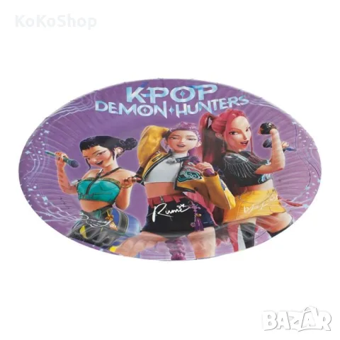 Парти чинии K - pop 12 броя, чинии за детско парти Demon Hunters, снимка 2 - Други - 56247883