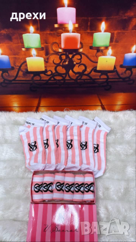  Victoria's Secret 6 чифта чорапи в кутия, снимка 1 - Дамски чорапи - 36152215