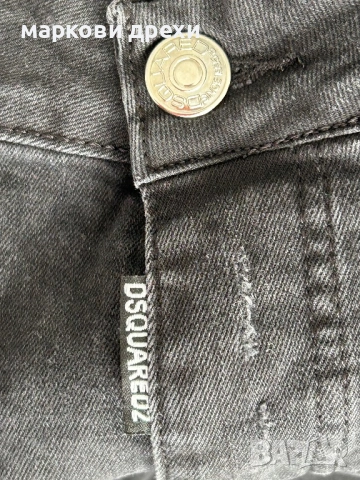 Dsquared2 Black Denim Medium Straight , снимка 12 - Дънки - 53703402
