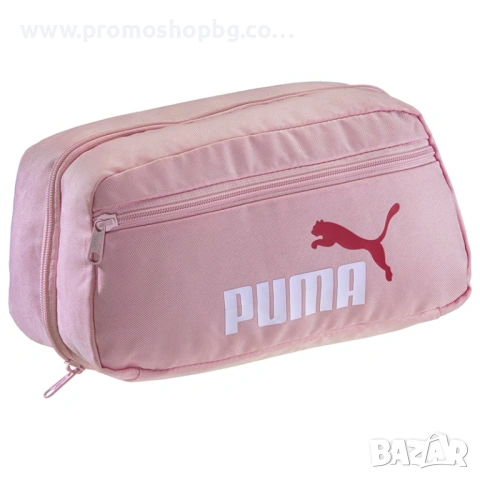 Козметична чанта/несесер Puma, розова, с лого, 28x13.5x13 см