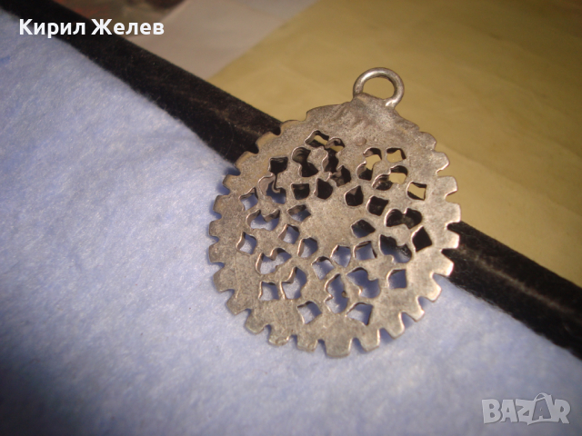 ПОСРЕБРЕН АЖУРЕН АРТ МЕДАЛЬОН МАЙСТОРСКА СТАРА ИЗРАБОТКА 25352 , снимка 2 - Антикварни и старинни предмети - 36245550