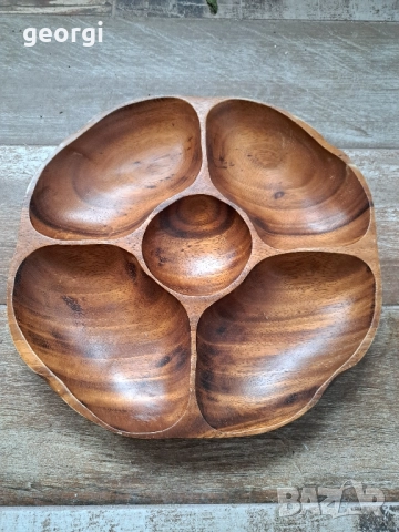 дървено махагоново плато поднос ордьовър 8/2