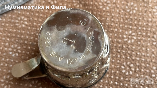 Сребърна чаша с антични сцени, снимка 6 - Други ценни предмети - 52048486