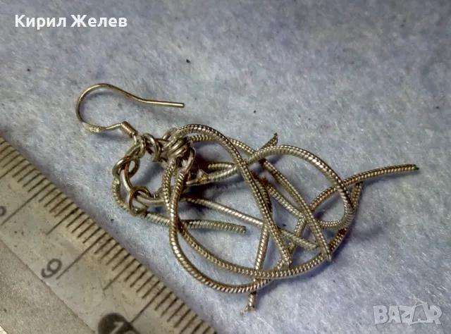 КРАСИВА НЕЖНА ПОСРЕБРЕНА ФЕШЪН АРТ ОБЕЦА от БЛАГОРОДНА СТОМАНА 47532