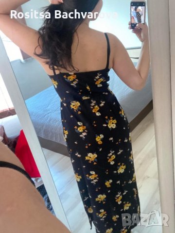 Дълга черна рокля H&M, S и М размер, снимка 7 - Рокли - 28823757