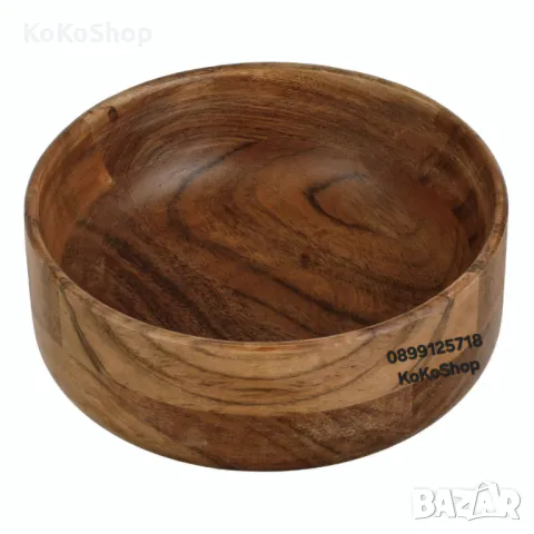 Дървена купа-Ø 15x6 см./купа от естествено дърво/дървена купа, снимка 2 - Други - 50046643