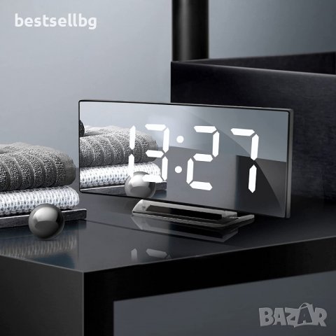 Постоянно светещ в тъмното настолен часовник на ток с термометър, снимка 10 - Други - 39948970