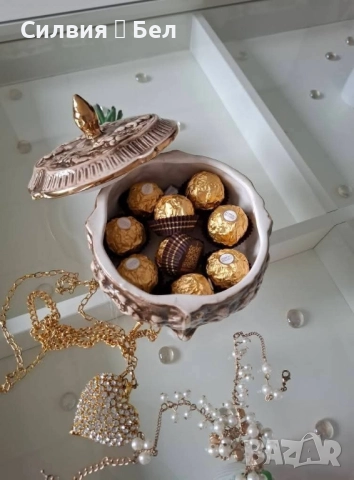 Винтидж кутия Италианска керамика , снимка 7 - Антикварни и старинни предмети - 52238532